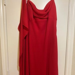 Red high-low formal dress